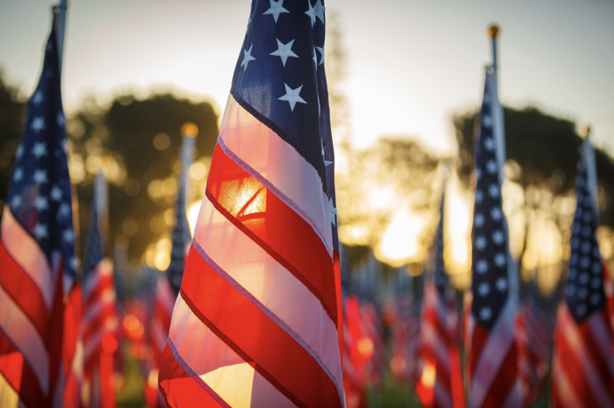 American flags