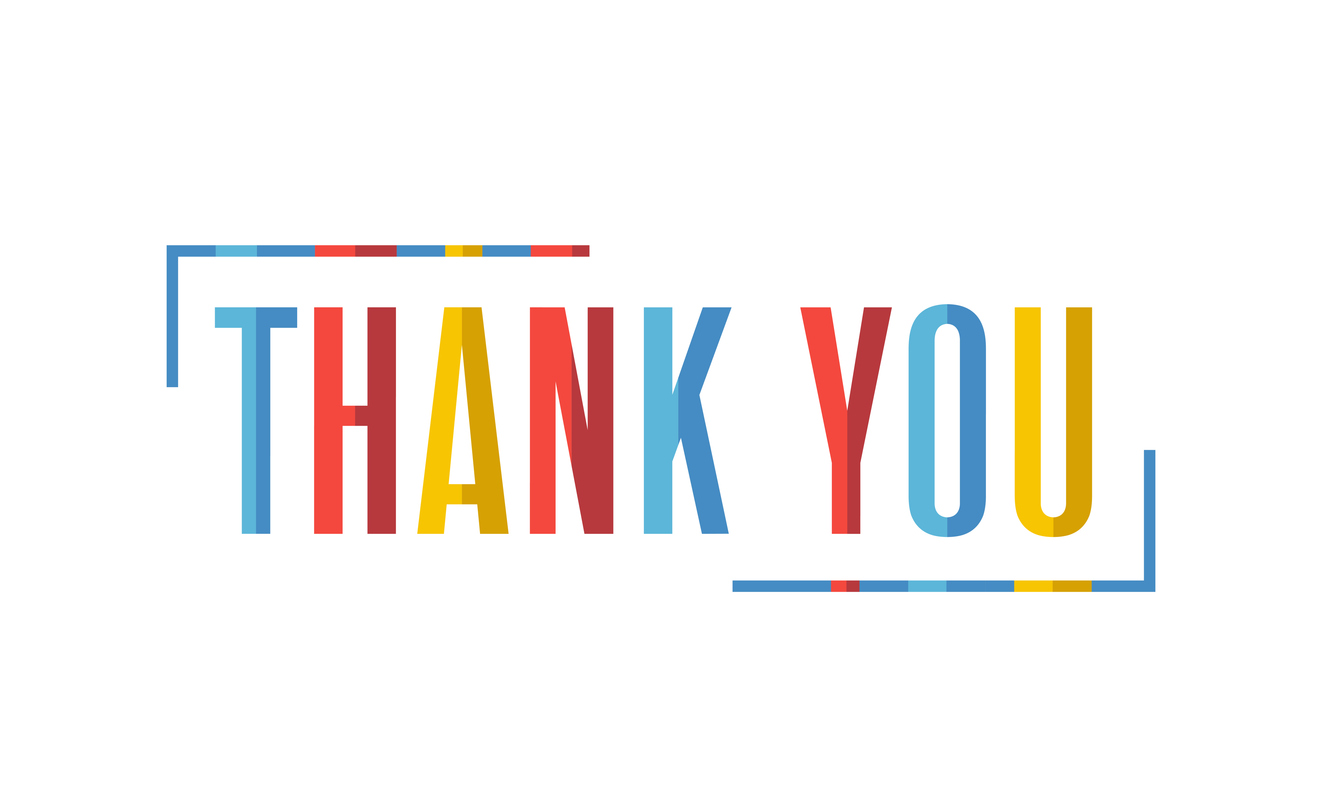 Thank You Day lettering card. Vector illustration.
